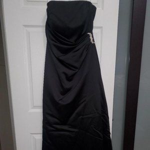 Black Satin ball Gown